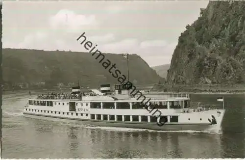 Fahrgastschiff M.S. Köln - Köln-Düsseldorfer-Rheindampfschiffahrt - Foto-Ansichtskarte - Verlag Georg Stilke Köln