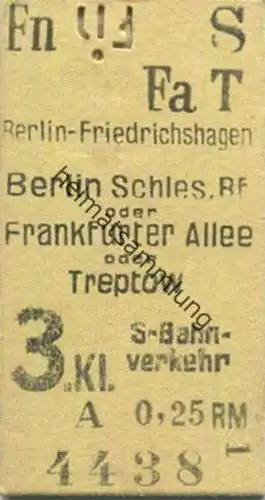 Deutschland - Berlin - S-Bahnverkehr - Berlin Friedrichshagen - Berlin Schlesischer Bahnhof oder Frankfurter Allee oder