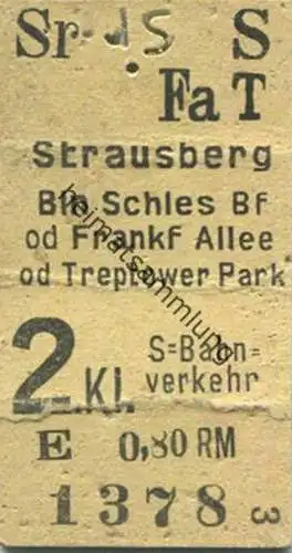 Deutschland - Berlin - S-Bahnverkehr - Strausberg Berlin Schlesischer Bahnhof oder Frankfurter Allee oder Treptower Park