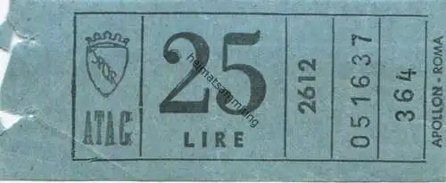 Italien - ATAC - Fahrschein 40 Lire