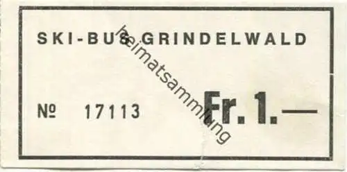 Schweiz - SKI-Bus Grindelwald - Fahrschein