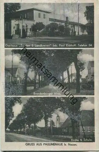 Paulinenaue - Gasthaus zu den 3 Landkreisen Paul Eickhoff - Verlag Wilh. Meyer Berlin