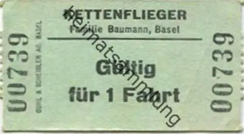 Schweiz - Kettenflieger Familie Baumann Basel - Gültig für 1 Fahrt