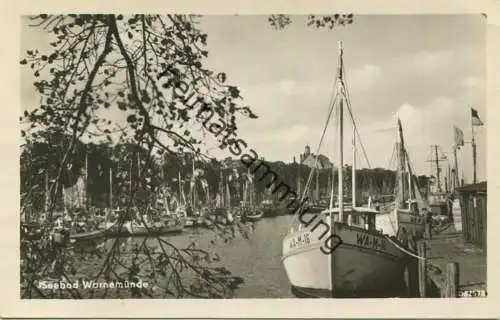 Warnemünde - Schiffe - Foto-AK - Verlag Gebr. Garloff Magdeburg