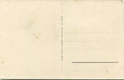 Warnemünde - Fährschiff ausfahrend - signiert W.D. 1913 - Verlag Hermann Bechlin Warnemünde