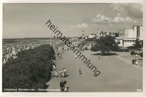 Warnemünde - Strandpromenade - Foto-AK - Verlag E. Rubin & Co Lübeck