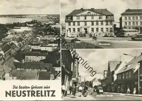 Neustrelitz - Marktplatz - Strelitzer Strasse - Foto-AK Grossformat - Verlag H. Sander Berlin