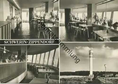 Schwerin - Zippendorf - Fernsehturm - Restaurant - Foto-AK Grossformat - Verlag VEB Bild und Heimat Reichenbach