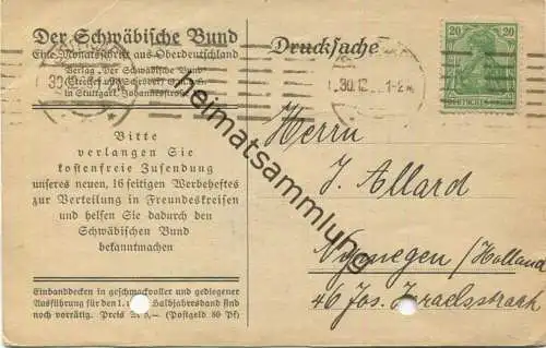 Der Schwäbische Bund - Postkarte - gel. 1920