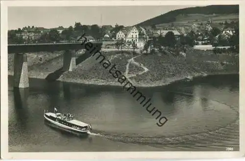 Saalburg-Ebersdorf - Fahrgastschiff - Foto-Ansichtskarte - Verlag P. König Lobenstein