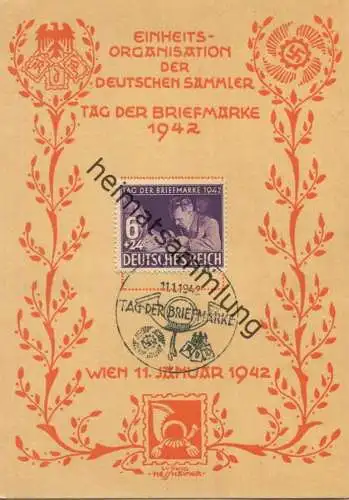 Einheitsorganisation der Deutschen Sammler - Tag der Deutschen Briefmarke 1942 - Wien