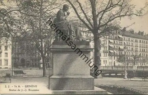 Genf - Statue de J. J. Rousseau - Verlag Jullien freres Zürich - gel. 1921