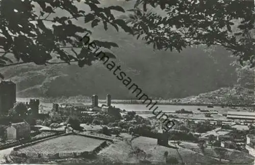Bellinzona con i castelli Svitto e Uri - Foto-AK gel. 1953