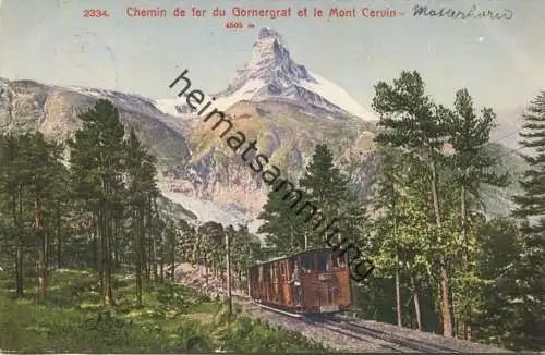Chemin du fer - Gornergrat - Mont Cervin gel. 1910