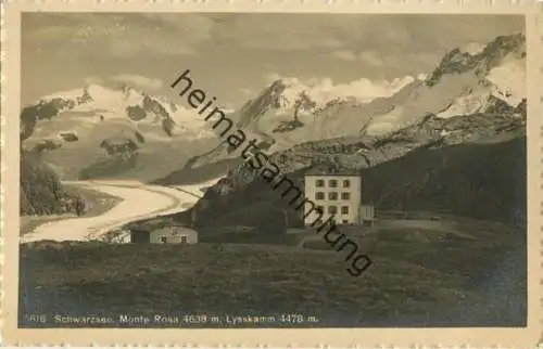 Monte Rosa - Schwarzsee - Lysskamm - Foto-AK - Verlag Wehrli AG Kilchberg-Zürich