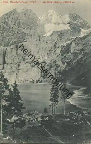 Oeschinensee mit Blümlisalp - Verlag Photoglob Co Zürich gel. 1912