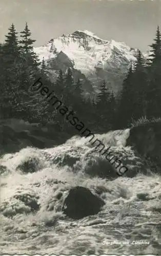 Lütschine mit Jungfrau - Foto-AK - Verlag Walter Schild Interlaken gel. 1953