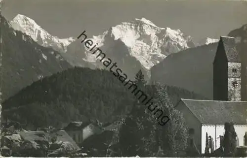 Unterseen - Interlaken - Kirche - Foto-AK - Verlag H. Steinhauer Interlaken gel. 1955