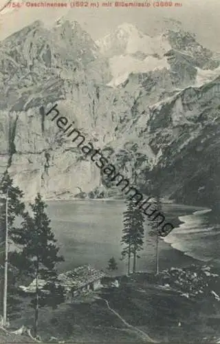 Blümlisalp - Oeschinensee - Verlag Photoglob Co Zürich gel. 1912