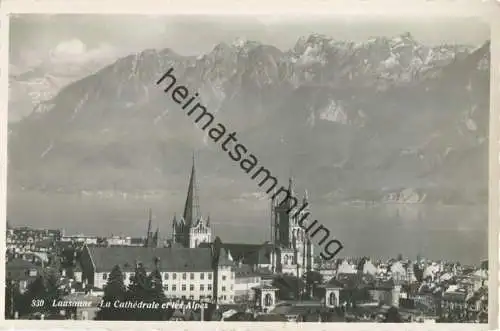 Lausanne - La Cathedrale - Foto-AK - Verlag Photo Metzger Lausanne gel. 1953