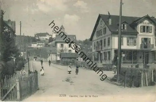 Lucens - rue de la Gare - Hotel de la Gare - Verlag Photographie des Arts Lausanne gel. 1910