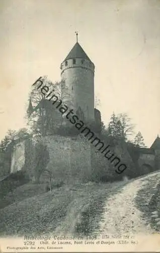 Lucens - le chateau - Pont Levis et Donjon - Verlag Photographie des Arts Lausanne gel. 1910