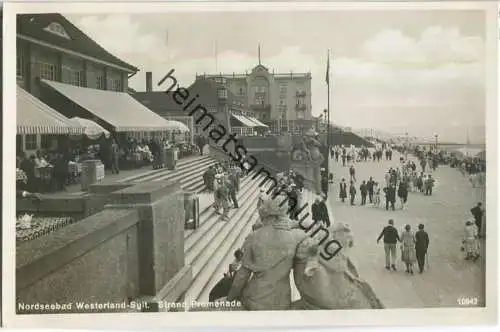 Westerland-Sylt - Strand-Promenade - Foto-AK 30er Jahre - Verlag H. Rubin & Co Dresden