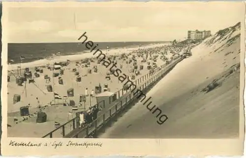 Westerland-Sylt - Strand - Foto-AK 30er Jahre - Verlag Chr. Schöning Lübeck