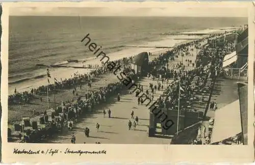 Westerland-Sylt - Strandpromenade - Foto-AK 30er Jahre - Verlag Chr. Schöning Lübeck