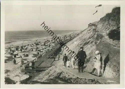 Wenningstedt - Strand - Foto-AK Grossformat 30er Jahre - Verlag H. v. Seggern & Sohn Hamburg