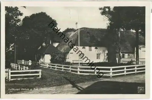 Keitum - Friesenhaus - Foto-AK 30er Jahre - Verlag Phot. Pförtner Westerland