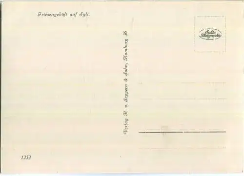 Sylt - Friesengehöft - Foto-AK Grossformat 30er Jahre - Verlag H. v. Seggern & Sohn Hamburg