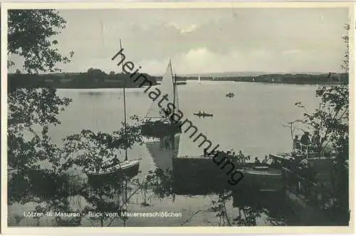 Lötzen in Masuren - Blick vom Mauerseeschlösschen - Verlag P. Rosteck Lötzen