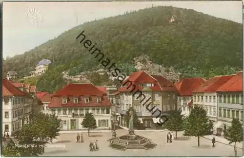 Suhl - Marktplatz - Domberg - AK 30er Jahre - Verlag J. Bettenhausen Dresden