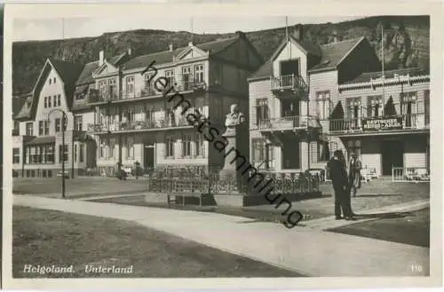 Helgoland - Unterland - Foto-Ansichtskarte 30er Jahre - Verlag Georg Stilke Hamburg