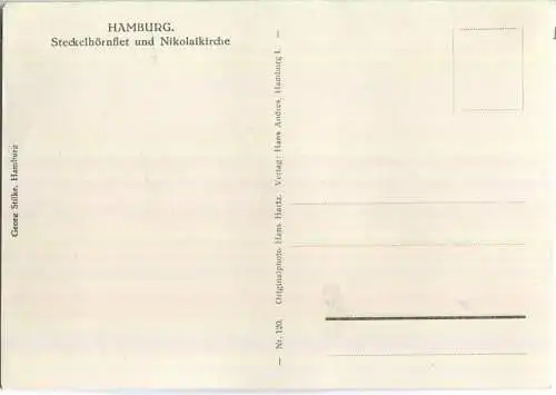 Hamburg - Steckelhörnfleet - Foto-AK Grossformat 30er Jahre - Verlag Georg Stilke Hamburg