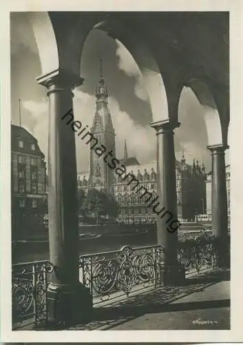 Hamburg - Rathaus - Foto-AK Grossformat 30er Jahre - Verlag H. v. Seggern & Sohn Hamburg