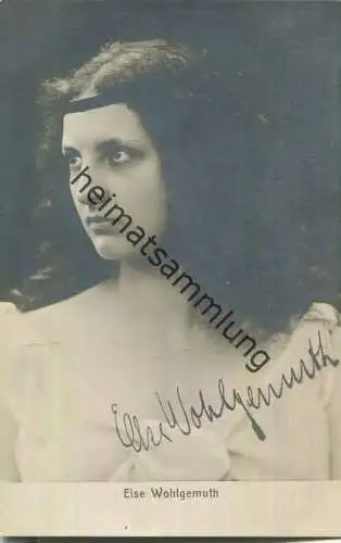 Else Wohlgemuth (verh. Gräfin Thun-Hohenstein) - Autogramm - AK ohne Verlagsangabe ca. 1900