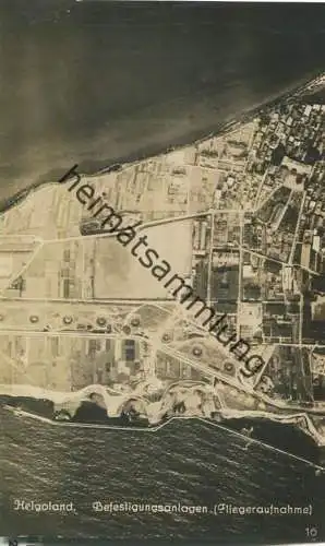 Helgoland - Befestigungsanlagen - Fliegeraufnahme - Foto-Ansichtskarte ca. 1920 - Verlag N B C