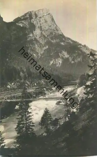 Gesäuse - Kummer-Brücke - Foto-AK 1921 - Verlag Conrad Frankhauser Admont