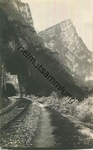 Gesäuse - Hochsteg-Tunnel - Foto-AK 1921 - Verlag Conrad Frankhauser Admont