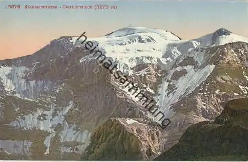 Klausenstrasse - Claridenstock - Verlag Photoglob Zürich