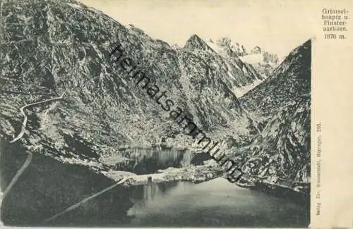 Grimselhospiz - Finsteraarhorn - Verlag Chr. Brennenstuhl Meyringen gel. 1912