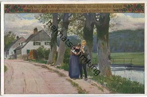 Paul Hey - Volksliederkarte Nr. 72 - Ach wie ist's möglich dann - Künstlerkarte 20er Jahre