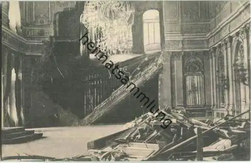 Belgrad - Thronsaal des Konak - Zerstörung - Verlag J. Perscheid Wien