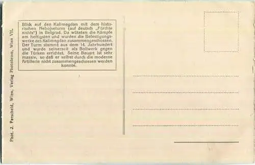 Belgrad - Kalimegdan - Verlag J. Perscheid Wien