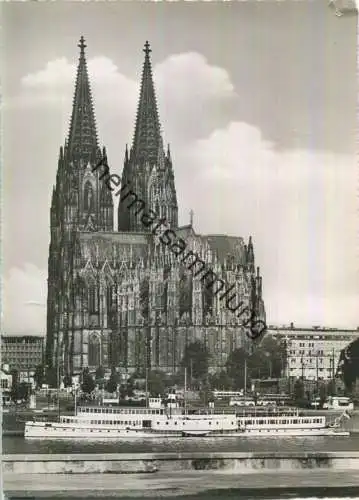 Köln - Fahrgastschiff Elberfeld - Dom -  Foto-AK Grossformat - Verlag Sühwold Köln