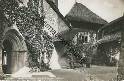 Chateau de Chillon - Cour et Escelier d Honneur - Foto-AK - Verlag E. Eringer & Pampaluchi Zürich gel. 1947