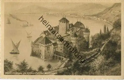 Chateau de Chillon - Eisenbahn - Verlag Phototypie Neuchatel