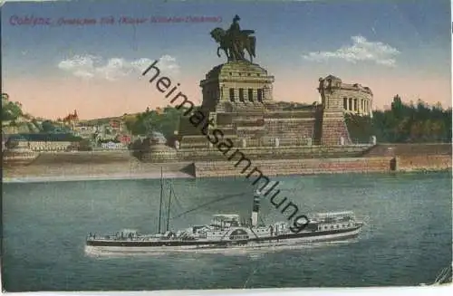 Coblenz - Fahrgastschiff - Kaiser-Wilhelm-Denkmal